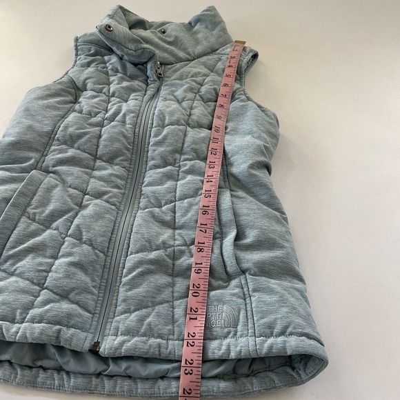 The North Face Quilted Vest Womens Small Puffer Quilted Full Zip‎ Pockets Blue - Picture 7 of 9